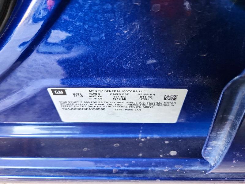 Aukcja sprzedaży 2014 Chevrolet Sonic, vin: 1G1JC5SH0E4138500, numer aukcji: 46771266