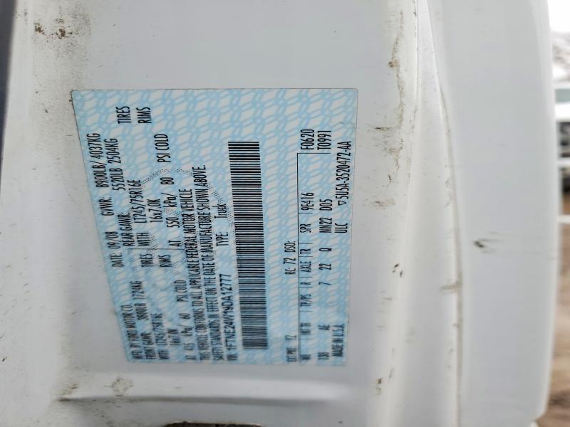 Aukcja sprzedaży 2009 Ford Econoline, vin: 1FTNE24W19DA12777, numer aukcji: 46751446