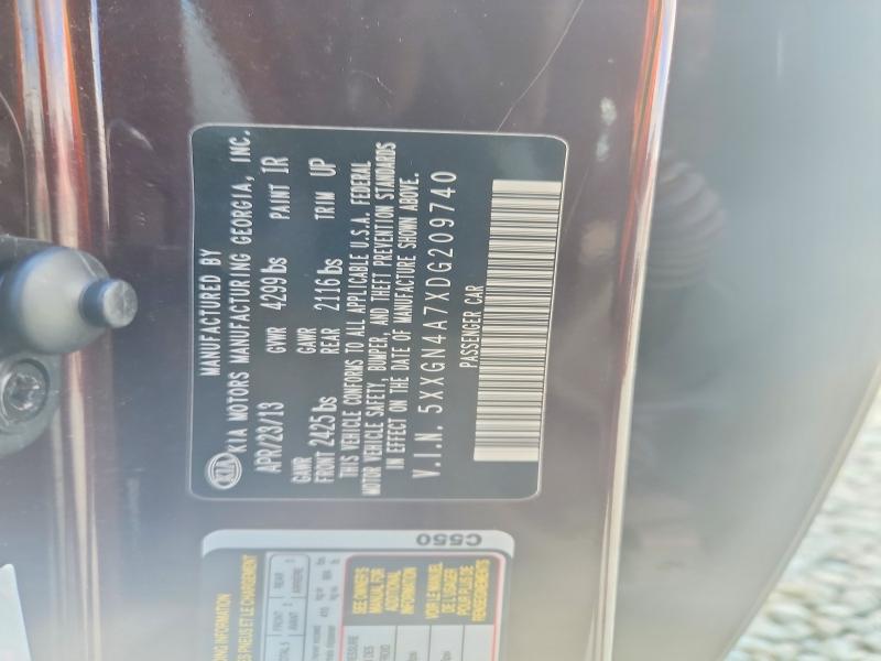 Продажа на аукционе авто 2013 Kia Optima, vin: 5XXGN4A7XDG209740, номер лота: 78524625