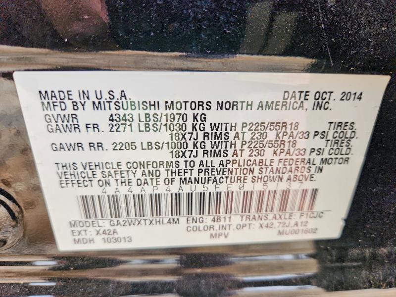 79384135 :رقم المزاد ، 4A4AP4AU5FE015137 vin ، 2015 Mitsubishi Outlander Sport مزاد بيع