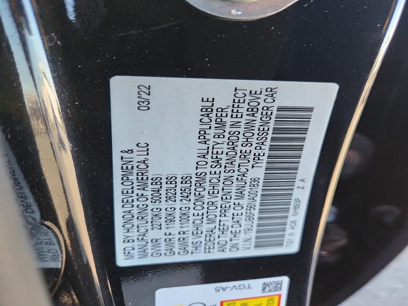 Продаж на аукціоні авто 2022 Acura Tlx, vin: 19UUB6F56NA001836, номер лоту: 46867246