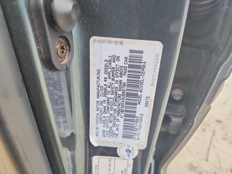 79999305 :رقم المزاد ، 4T1BE32K43U682786 vin ، 2003 Toyota Camry مزاد بيع