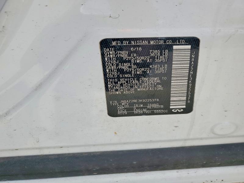 Aukcja sprzedaży 2019 Infiniti Qx80, vin: JN8AZ2NE3K9225378, numer aukcji: 48253266