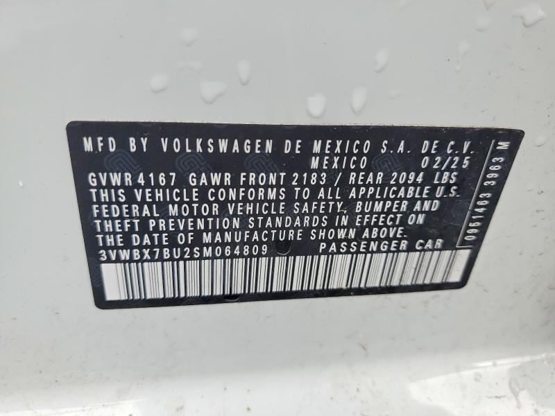 79820345 :رقم المزاد ، 3VWBX7BU2SM064809 vin ، 2025 Volkswagen Jetta مزاد بيع