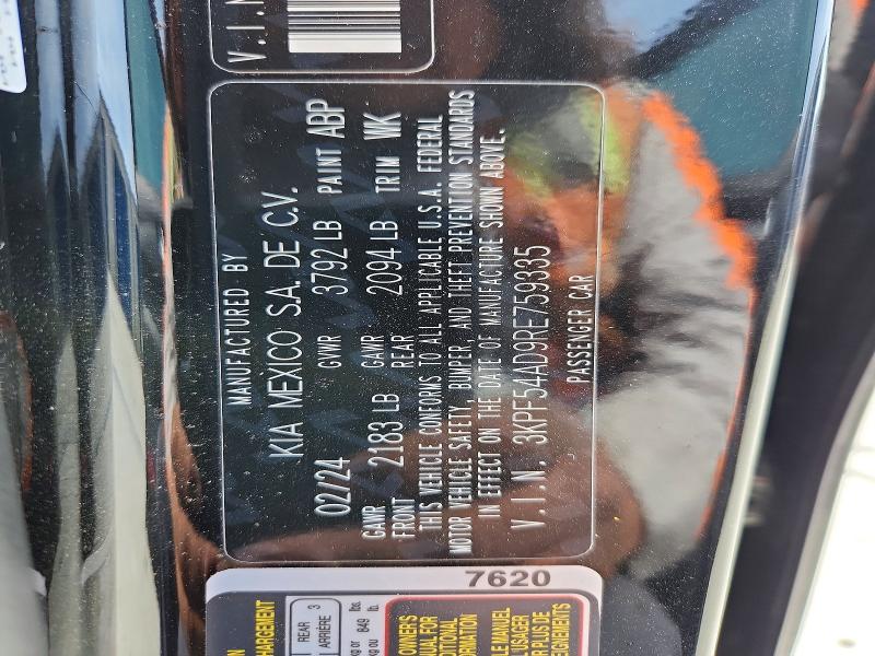Aukcja sprzedaży 2024 Kia Forte, vin: 3KPF54AD9RE759335, numer aukcji: 48287896