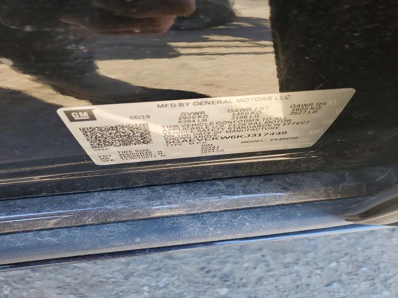 45861886 :رقم المزاد ، 5GAEVCKW6KJ317449 vin ، 2019 Buick Enclave مزاد بيع
