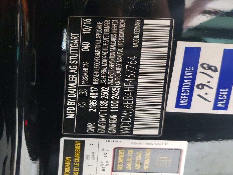 Продаж на аукціоні авто 2017 Mercedes-benz C, vin: WDDWJ6EB4HF467764, номер лоту: 47957936