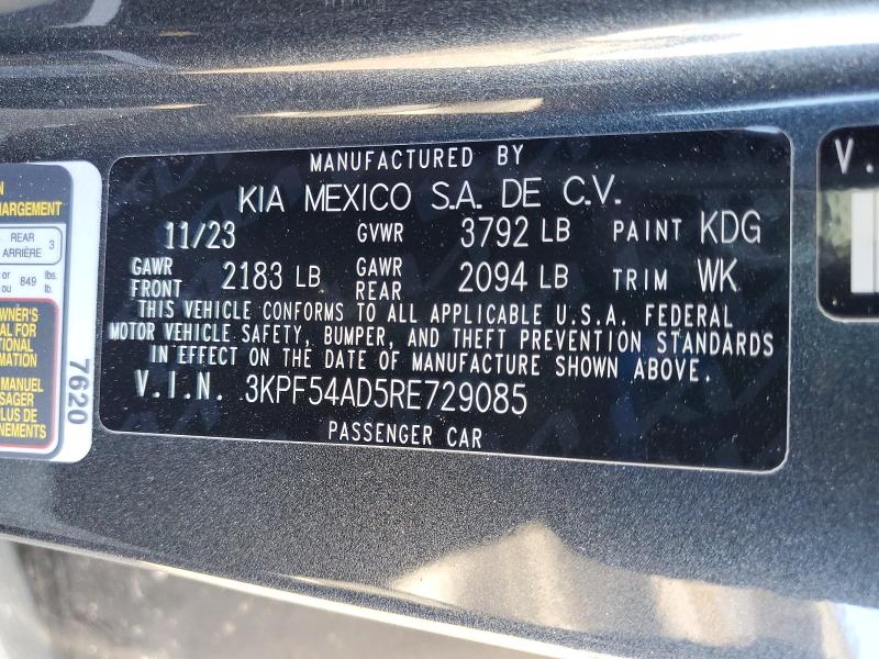 Продажа на аукционе авто 2024 Kia Forte, vin: 3KPF54AD5RE729085, номер лота: 46542146