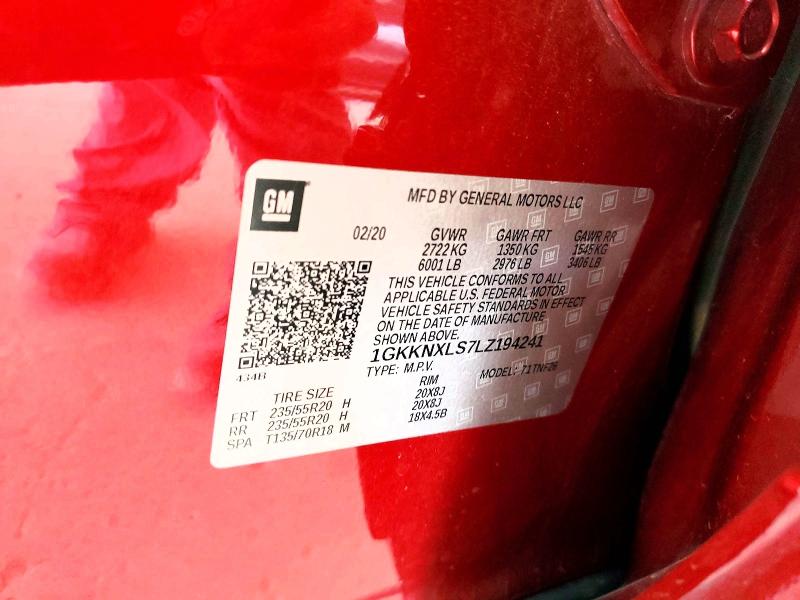 2020 Gmc Acadia მანქანა იყიდება აუქციონზე, vin: 1GKKNXLS7LZ194241, აუქციონის ნომერი: 41811606