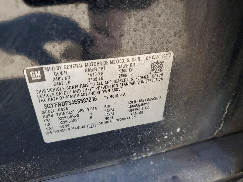 Продажа на аукционе авто 2014 Cadillac Srx, vin: 3GYFNDE34ES583236, номер лота: 46551836