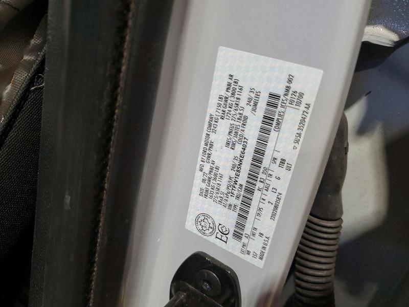 2022 Ford F150 მანქანა იყიდება აუქციონზე, vin: 1FTFW1E85NKE64037, აუქციონის ნომერი: 46586216
