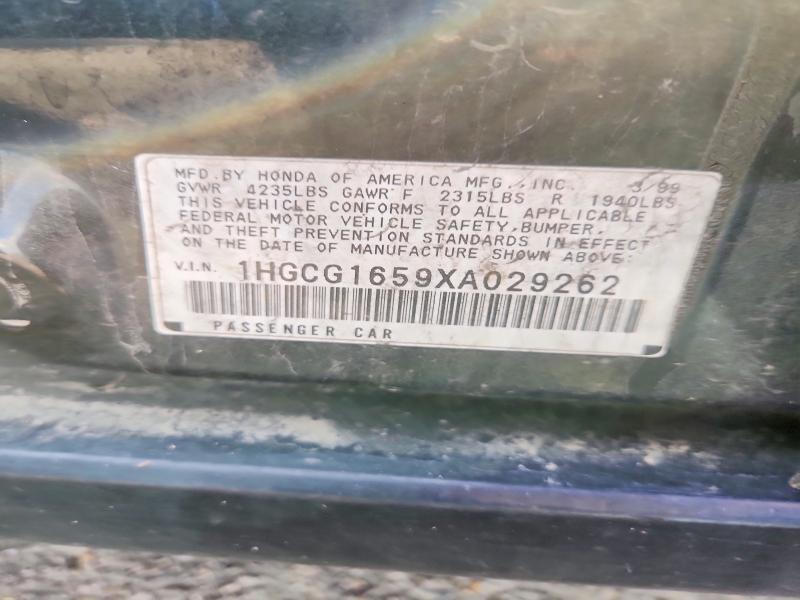 Aukcja sprzedaży 1999 Honda Accord, vin: 1HGCG1659XA029262, numer aukcji: 79903025