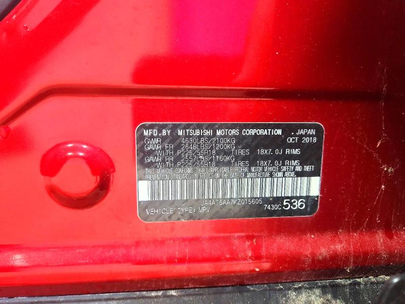 Aukcja sprzedaży 2019 Mitsubishi Eclipse Cross, vin: JA4AT5AA7KZ015605, numer aukcji: 48034886