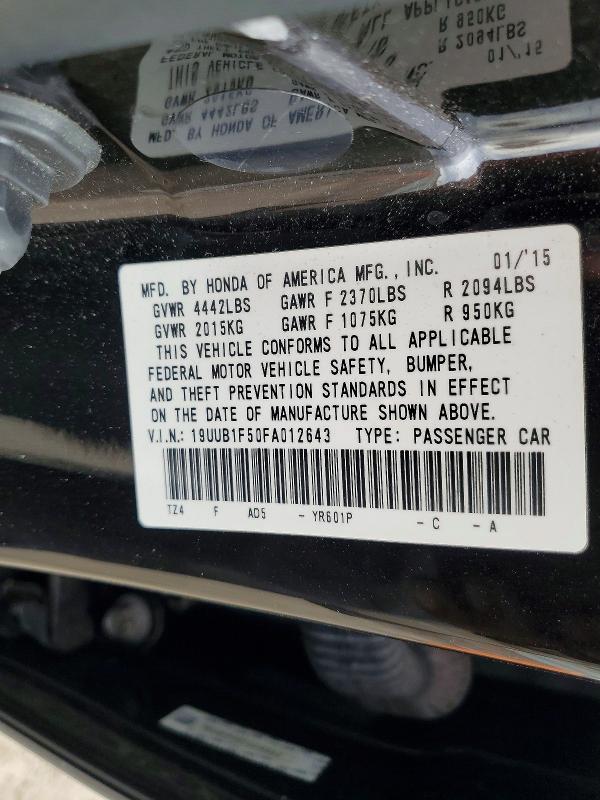 2015 Acura Tlx მანქანა იყიდება აუქციონზე, vin: 19UUB1F50FA012643, აუქციონის ნომერი: 46845466