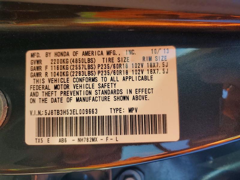 41778706 :رقم المزاد ، 5J8TB3H53EL009663 vin ، 2014 Acura Rdx مزاد بيع