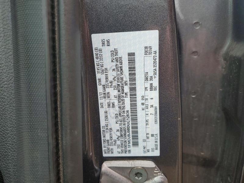 2013 Ford Escape მანქანა იყიდება აუქციონზე, vin: 1FMCU9J98DUC12836, აუქციონის ნომერი: 46662536