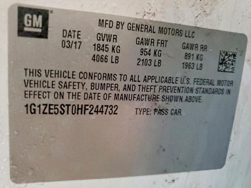 Aukcja sprzedaży 2017 Chevrolet Malibu, vin: 1G1ZE5ST0HF244732, numer aukcji: 79804945
