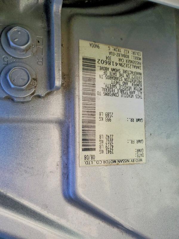 46181246 :رقم المزاد ، 1N4AL21E29N418602 vin ، 2009 Nissan Altima مزاد بيع
