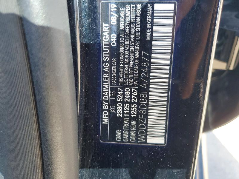 Продажа на аукционе авто 2020 Mercedes-benz E, vin: WDDZF8DB8LA724877, номер лота: 46411596