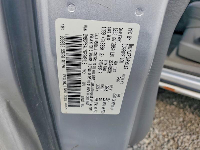 48107656 :رقم المزاد ، 2A8GP54L76R809112 vin ، 2006 Chrysler Town & Country مزاد بيع