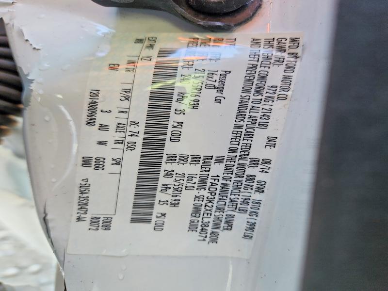 2014 Ford Focus მანქანა იყიდება აუქციონზე, vin: 1FADP3K2XEL384071, აუქციონის ნომერი: 47903506