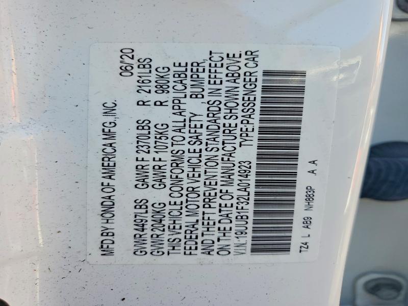 Aukcja sprzedaży 2020 Acura Tlx, vin: 19UUB1F32LA014923, numer aukcji: 46758456