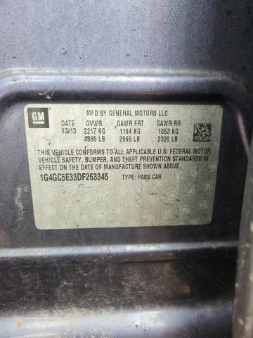 79615845 :رقم المزاد ، 1G4GC5E33DF263345 vin ، 2013 Buick Lacrosse مزاد بيع