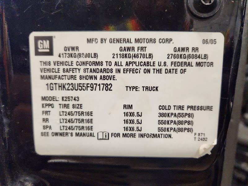 Продаж на аукціоні авто 2005 Gmc Sierra, vin: 1GTHK23U55F971782, номер лоту: 41910386