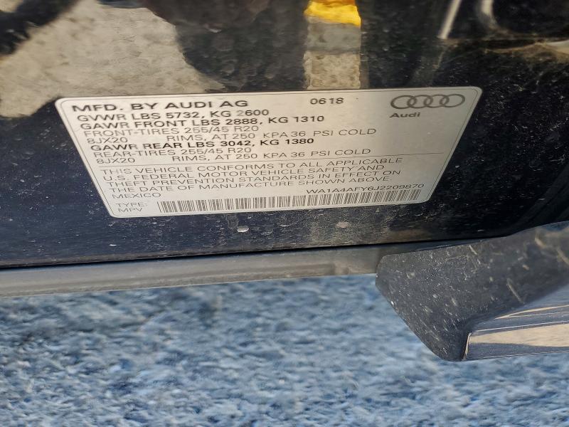 Продажа на аукционе авто 2018 Audi Sq5, vin: WA1A4AFY6J2209870, номер лота: 46067716