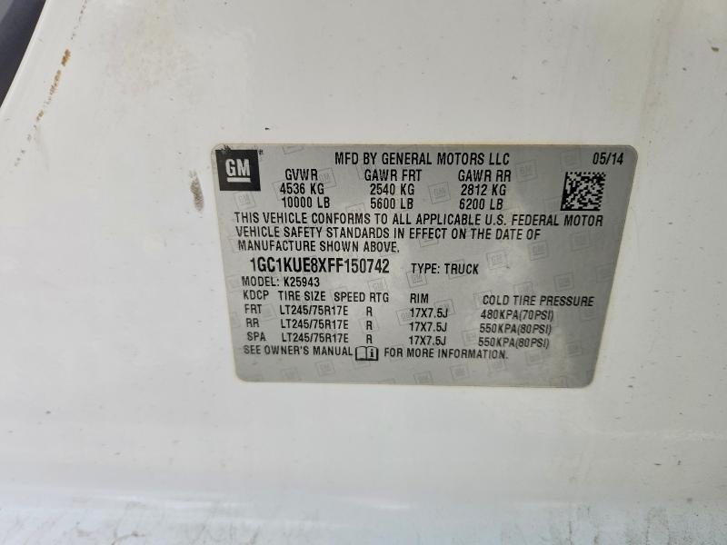 2015 Chevrolet Silverado მანქანა იყიდება აუქციონზე, vin: 1GC1KUE8XFF150742, აუქციონის ნომერი: 48312706