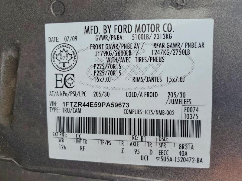 Продажа на аукционе авто 2009 Ford Ranger, vin: 1FTZR44E59PA59673, номер лота: 78789825