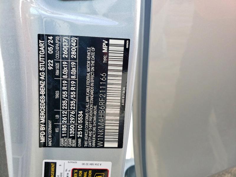 41800286 :رقم المزاد ، W1NKM4HB6RF211166 vin ، 2024 Mercedes-benz Glc مزاد بيع