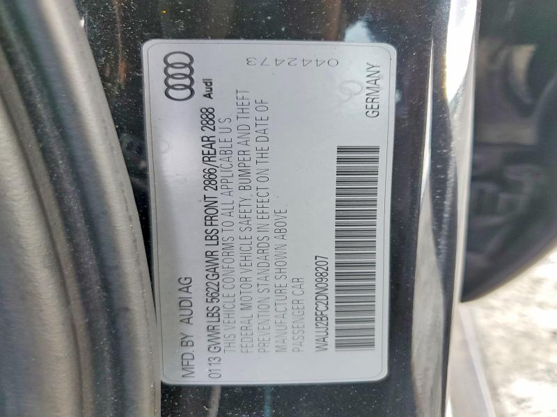 2013 Audi S6 მანქანა იყიდება აუქციონზე, vin: WAUJ2BFC2DN098207, აუქციონის ნომერი: 45463326