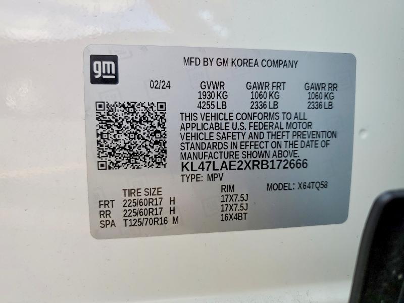 Aukcja sprzedaży 2024 Buick Envista, vin: KL47LAE2XRB172666, numer aukcji: 79615045