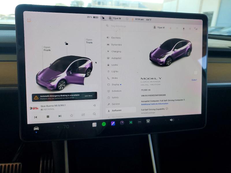 Продаж на аукціоні авто 2021 Tesla Model Y, vin: 5YJYGDEE2MF066289, номер лоту: 45527196