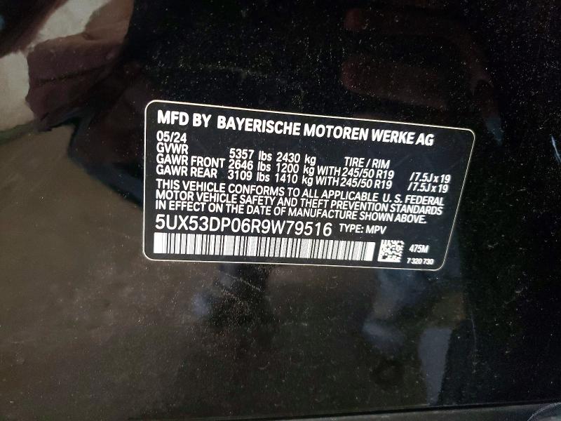 Продажа на аукционе авто 2024 Bmw X3, vin: 5UX53DP06R9W79516, номер лота: 48181976