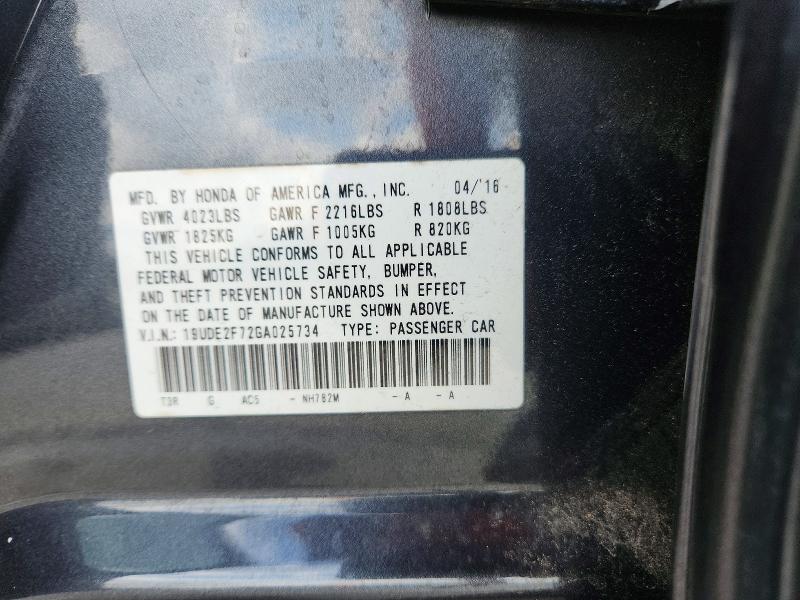 Aukcja sprzedaży 2016 Acura Ilx, vin: 19UDE2F72GA025734, numer aukcji: 42010636