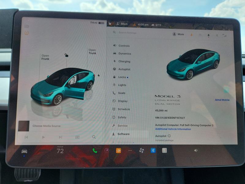 2022 Tesla Model 3 მანქანა იყიდება აუქციონზე, vin: 5YJ3E1EB5NF197027, აუქციონის ნომერი: 47877546