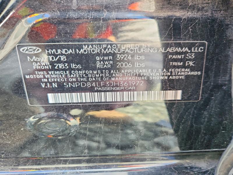 Aukcja sprzedaży 2018 Hyundai Elantra, vin: 5NPD84LF3JH361972, numer aukcji: 46505306