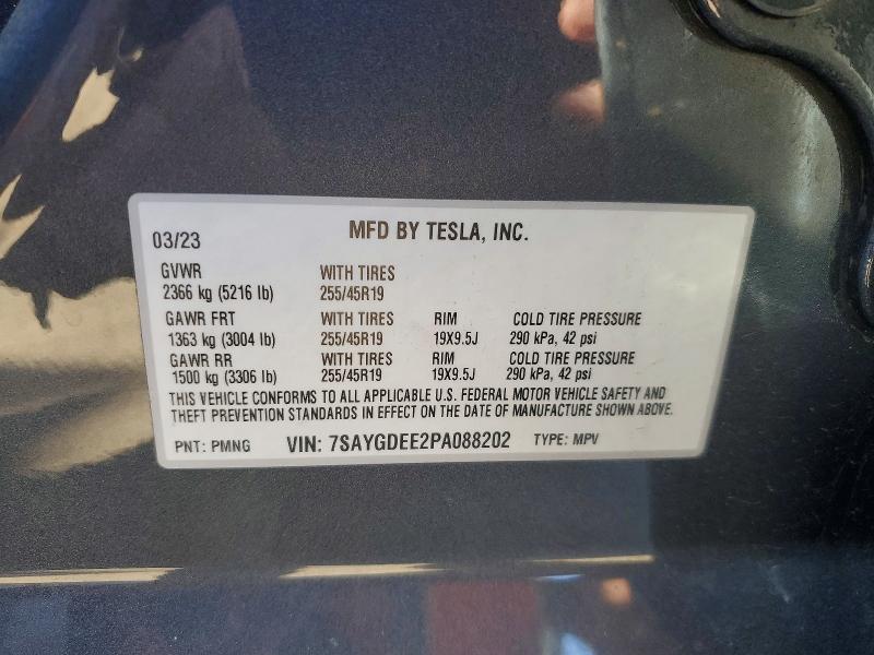 79997315 :رقم المزاد ، 7SAYGDEE2PA088202 vin ، 2023 Tesla Model Y مزاد بيع