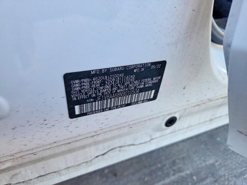 Продажа на аукционе авто 2022 Subaru Wrx, vin: JF1VBAA68N9010504, номер лота: 46743636
