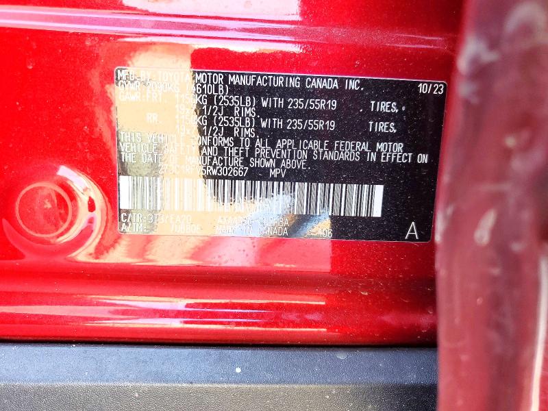 Aukcja sprzedaży 2024 Toyota Rav4, vin: 2T3C1RFV5RW302667, numer aukcji: 52346036