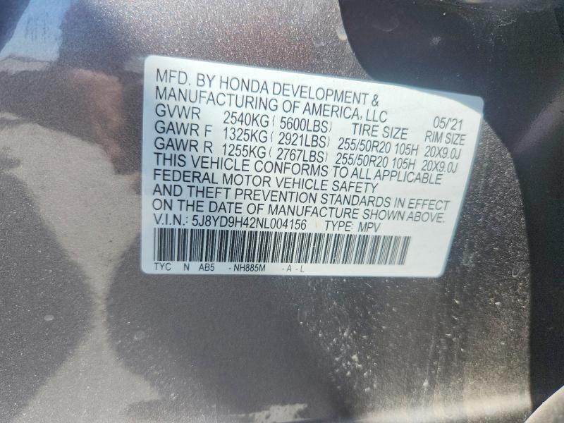 Продажа на аукционе авто 2022 Acura Mdx, vin: 5J8YD9H42NL004156, номер лота: 47613196