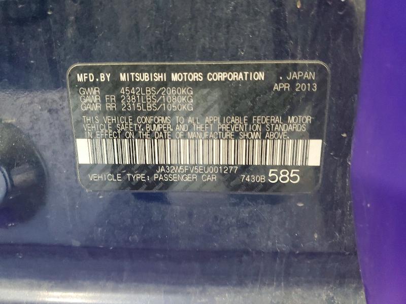 Продаж на аукціоні авто 2014 Mitsubishi Lancer, vin: JA32W5FV5EU001277, номер лоту: 47076116