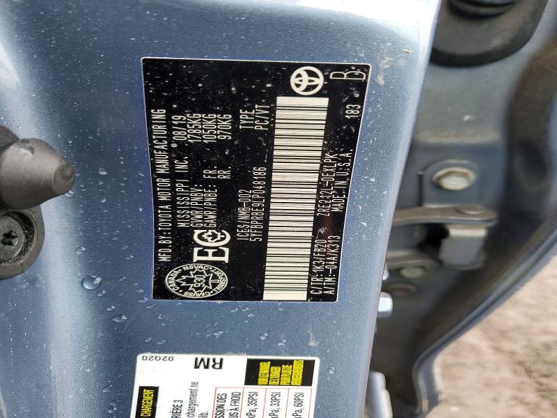 46935646 :رقم المزاد ، 5YFBPRBE9LP048186 vin ، 2020 Toyota Corolla مزاد بيع