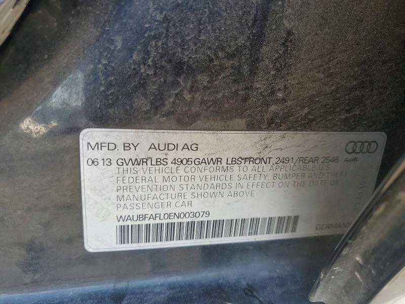 Aukcja sprzedaży 2014 Audi A4, vin: WAUBFAFL0EN003079, numer aukcji: 47550066