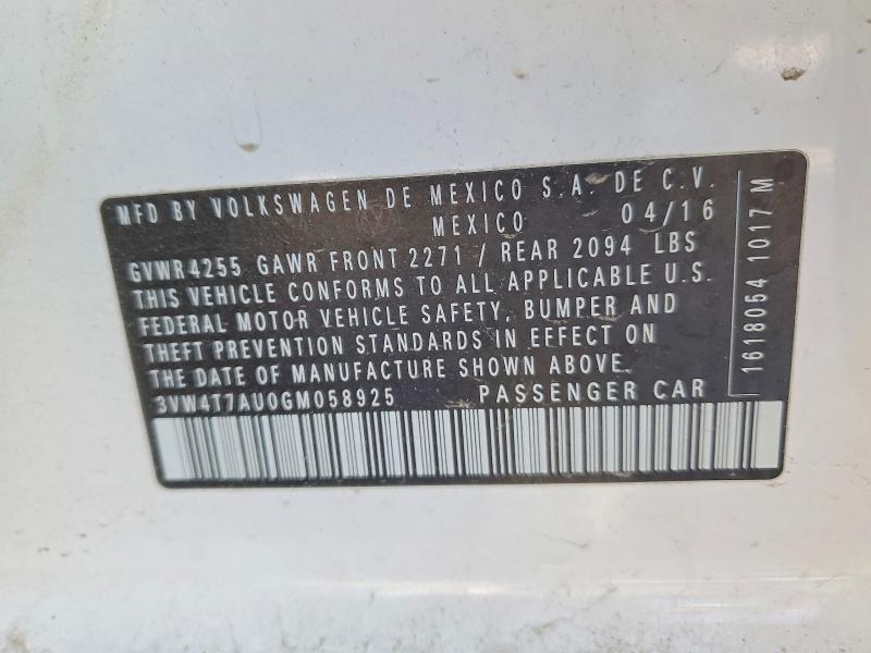 Продаж на аукціоні авто 2016 Volkswagen Gti, vin: 3VW4T7AU0GM058925, номер лоту: 79598855
