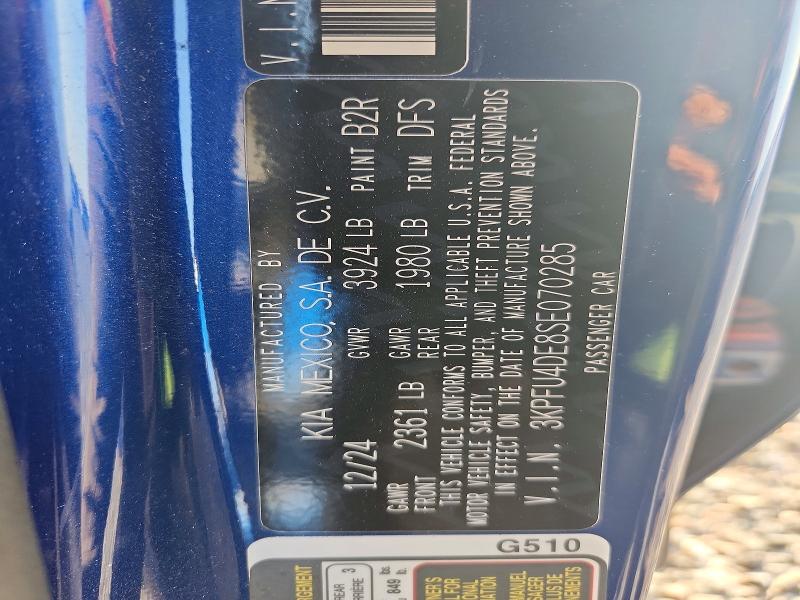 Продаж на аукціоні авто 2025 Kia K4, vin: 3KPFU4DE8SE070285, номер лоту: 47164696