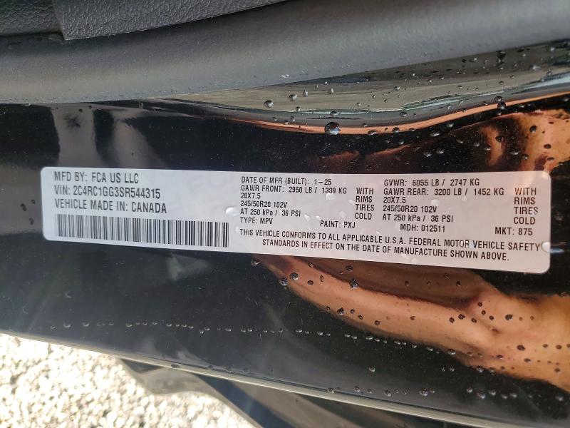 Продаж на аукціоні авто 2025 Chrysler Pacifica, vin: 2C4RC1GG3SR544315, номер лоту: 46127126