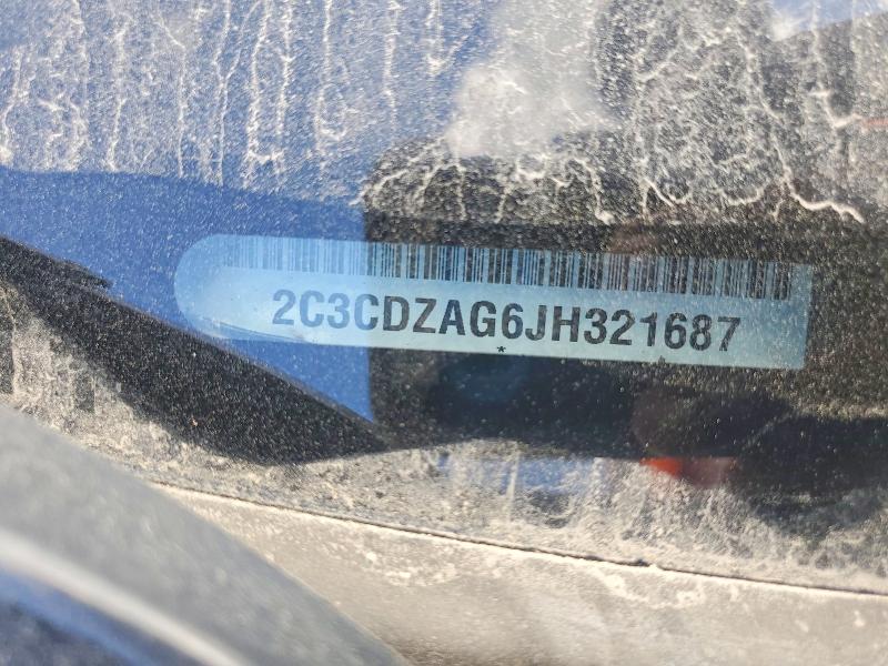 Продаж на аукціоні авто 2018 Dodge Challenger, vin: 2C3CDZAG6JH321687, номер лоту: 47952336